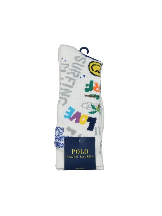 Polo Ralph Lauren Other - Polo Ralph Lauren Peace Love Surf Crew Socks Men's Size 6-12.5 (1 PAIR) NEW